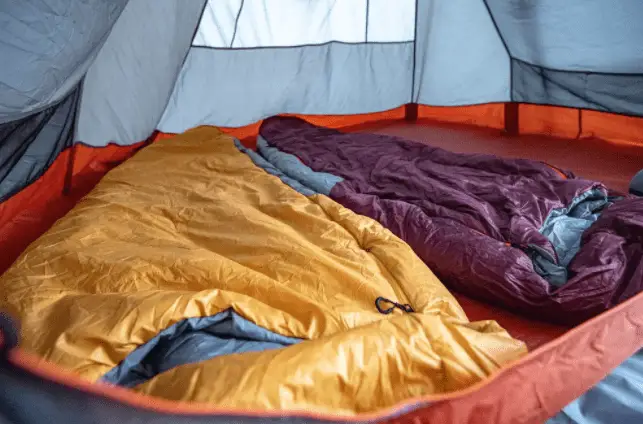 Sleeping Bags in Tent