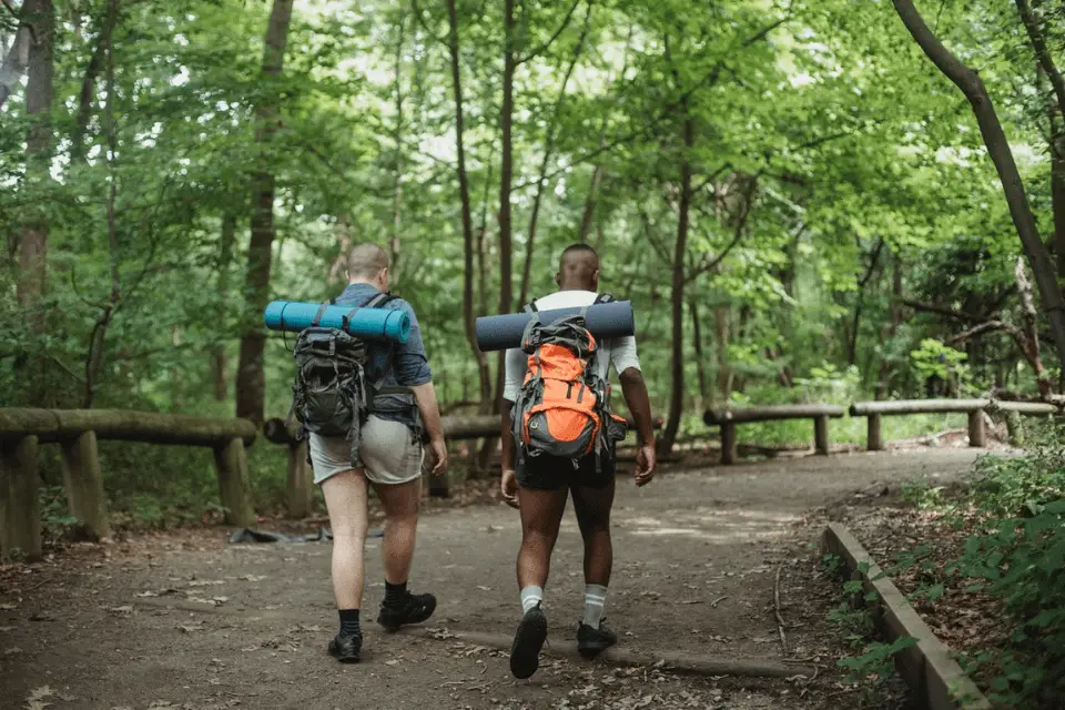 Two People Hiking